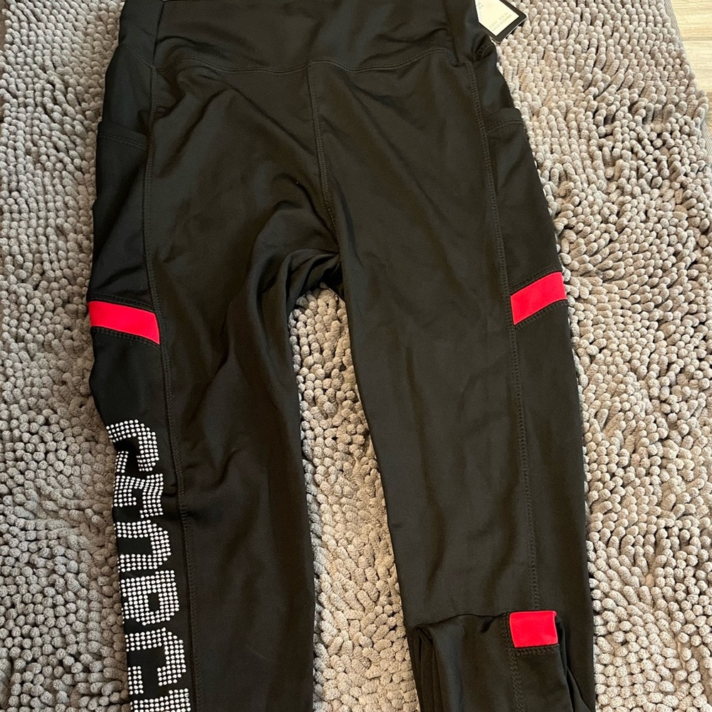 Studded Georgia/UGA Black and Red Leggings